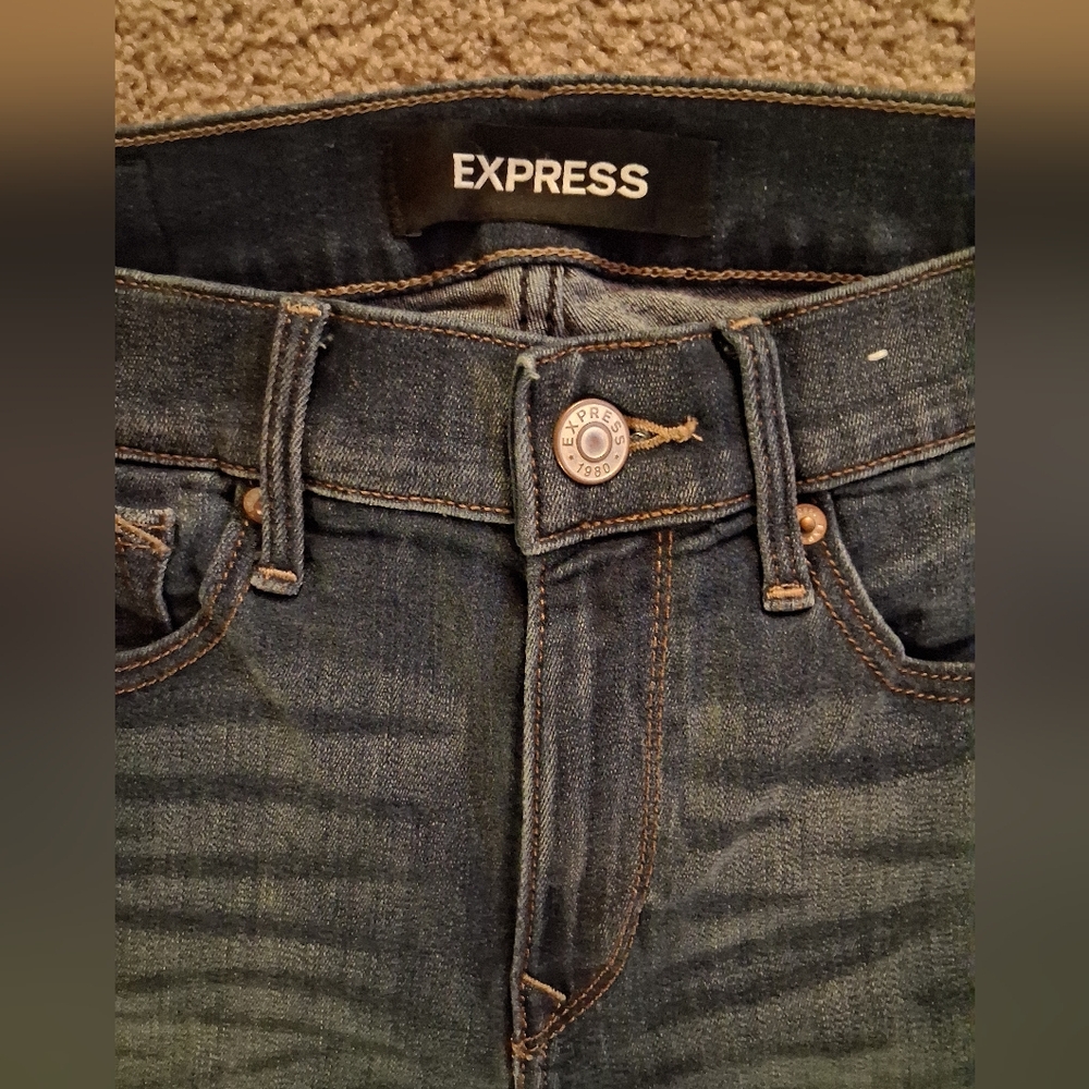 Express Skinny Mid Rise Jeans - Picture 2 of 8